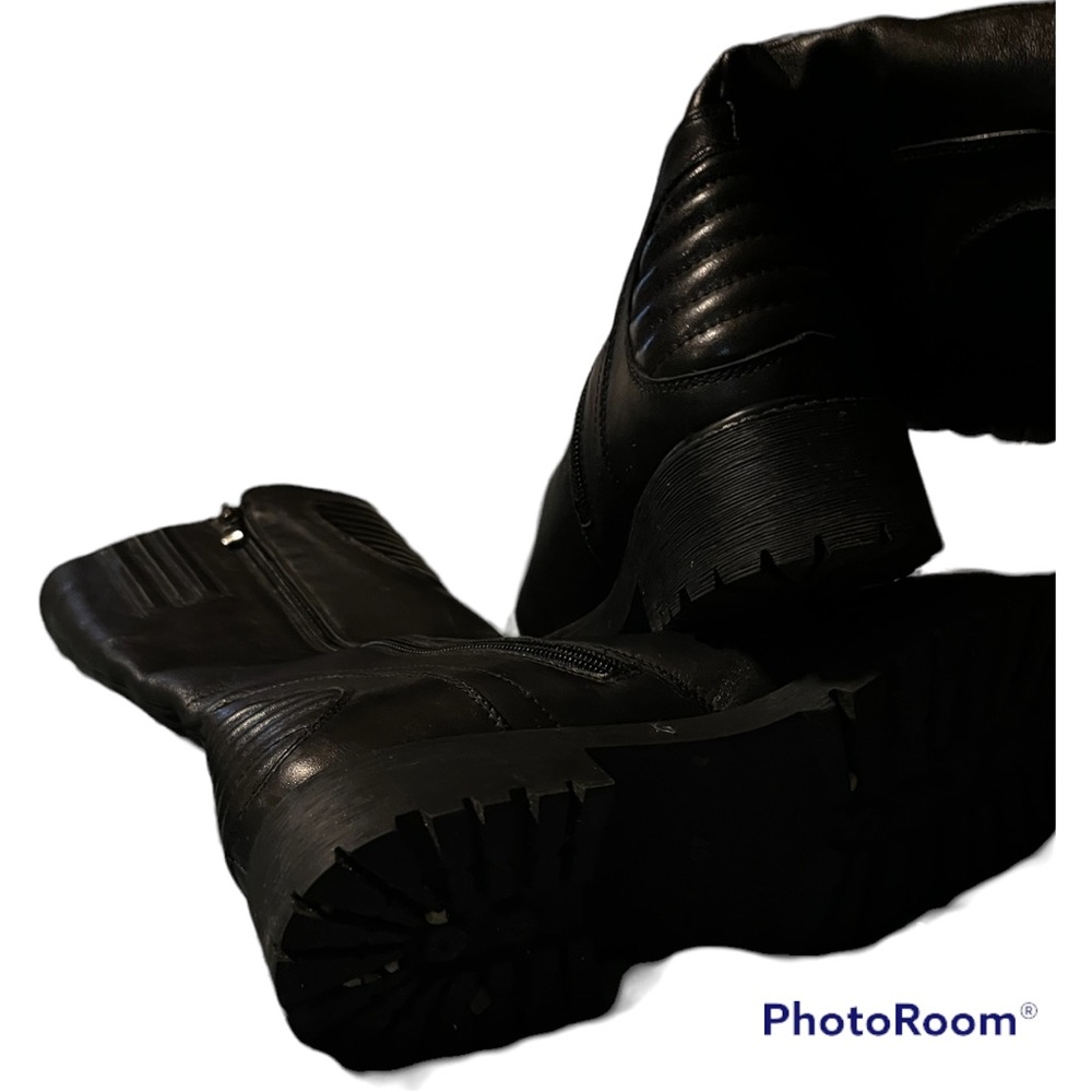 Leather moto boot lug sole - Picture 3 of 5